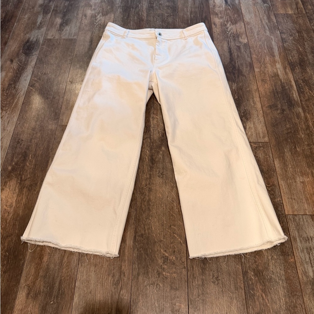 Vineyard Vines Women's Wide Leg Jeans in Off-White